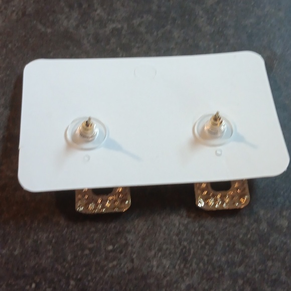 Fashion Jewelry Gold and Silver Sparkle Earrings - Picture 3 of 3